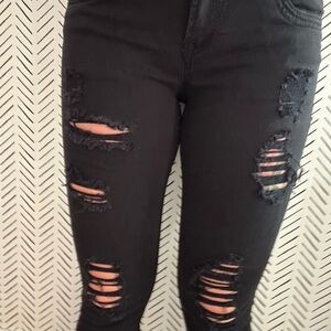 Wallflower Black Ripped Skinny Jeans